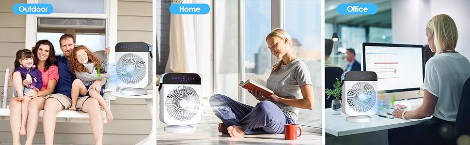 Portable Air Conditioner with Large LED Display, 4 - Wind Speed&2 - Mist Setting Mini Ac Unit, Small Air Coolers for Home with Timer/Light, Personal Oscillating Cooling Fan, Perfect for Room Study Office - Amazing Gadgets Outlet