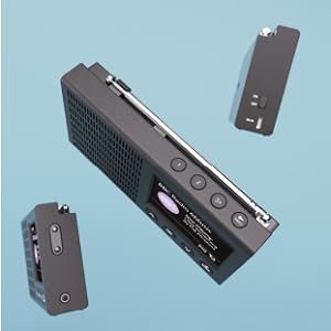 Portable Bluetooth DAB/DAB+ Radio | Rechargeable Battery Pocket Radio with 11 Hours Playback | FM Radio, Dual Alarm, 20 Presets, and Full Colour LED Display | USB, Headphone Jack | MAJORITY Eddington - Amazing Gadgets Outlet