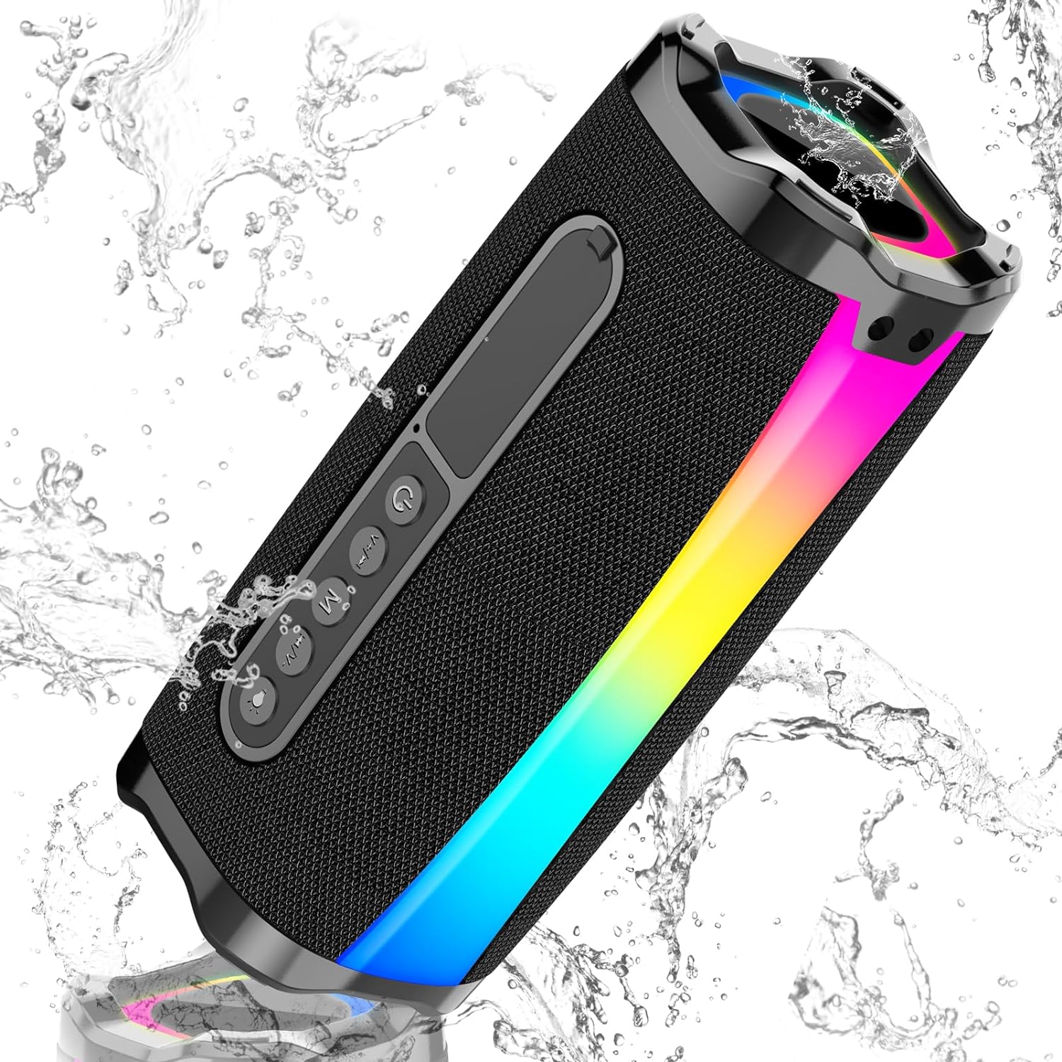 Portable Bluetooth Speakers, 20W Wireless Speaker with HD Loud Stereo Sound, 18H Playtime, Bluetooth 5.1, RGB Lights, FM, Built in Mic, IP7 Waterproof Speaker for Home, Outdoors, Travel, Birthday Gift - Amazing Gadgets Outlet