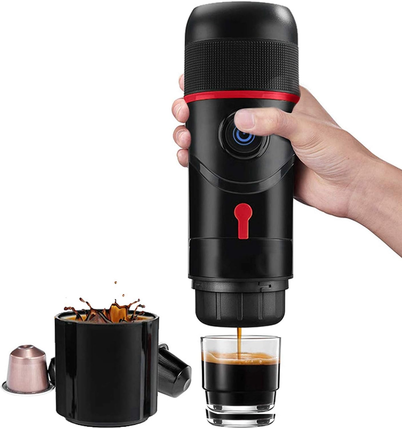 Portable Coffee Machine, Portable Electric Espresso, DC12V Car Coffee Capsule Machine, Dual Use Self Heating Coffee Machine for Home Car Outdoor Travel USB/Cigarette Lighter,for Camping, Travel, RV - Amazing Gadgets Outlet