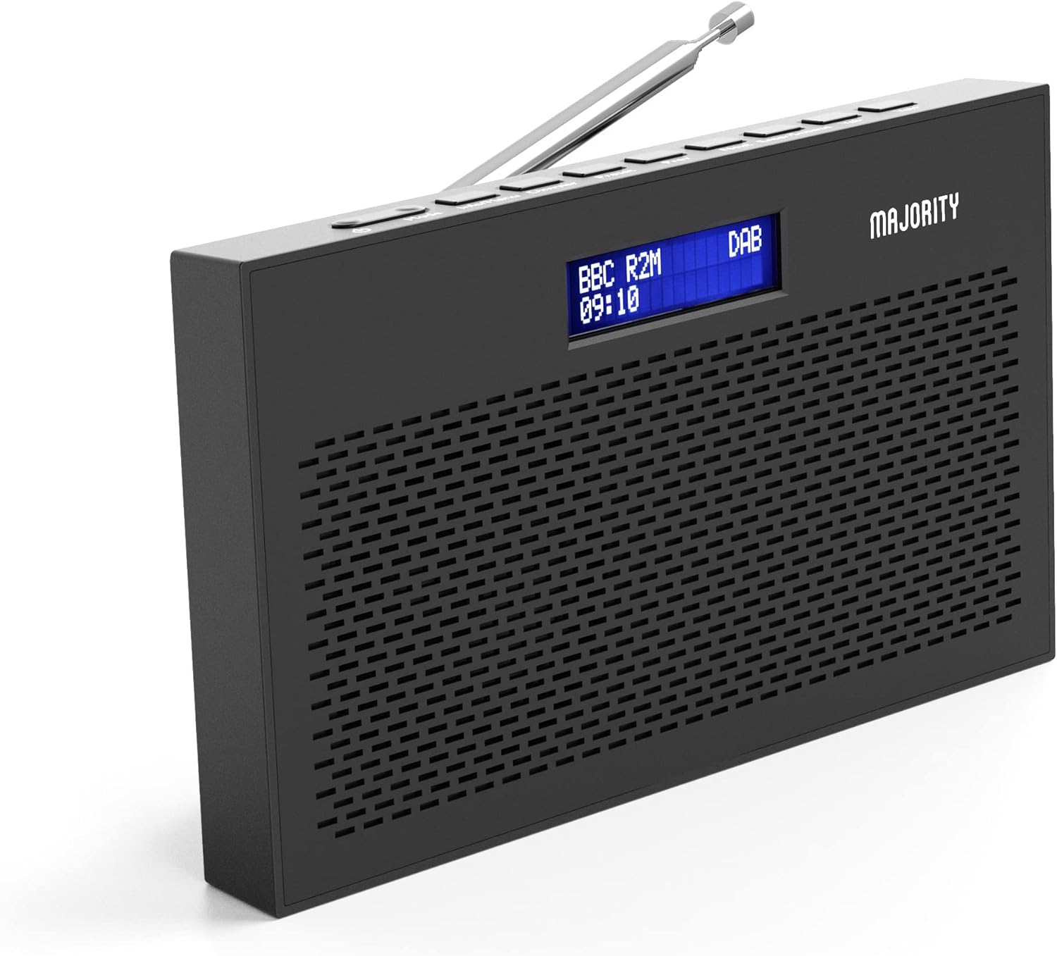 Portable DAB/DAB+ Digital Radio | 15 Hour Battery and Mains Powered | Kitchen FM Radio, 20 Presets | LED Display, 3.5mm Headphone Jack | Dual Alarm with Sleep Timer Function | MAJORITY Histon (White) - Amazing Gadgets Outlet