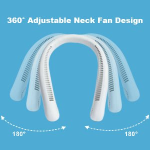 Portable Neck Fan, Bladeless Hands Free Fan, Rechargeable Personal Mini Electric Cooling Fan With Adjustment 3 Speeds Wearable Design for Outdoor, Indoor, Traveling, Office - Amazing Gadgets Outlet