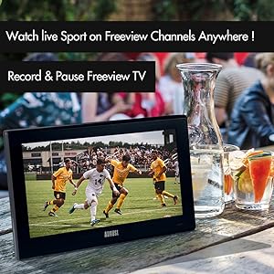 Portable TV 10" Freeview - August DA100D - Digital Television with In - built Recorder HDMI, USB & Multimedia Player / DVB - T2 MPEG4 H.264 / H.265 - Home & Campervan - Amazing Gadgets Outlet