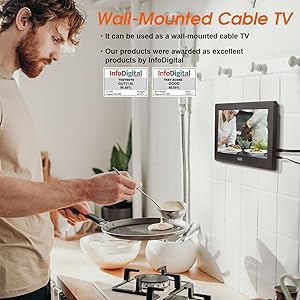 Portable TV 10" Freeview - August DA100D - Digital Television with In - built Recorder HDMI, USB & Multimedia Player / DVB - T2 MPEG4 H.264 / H.265 - Home & Campervan - Amazing Gadgets Outlet