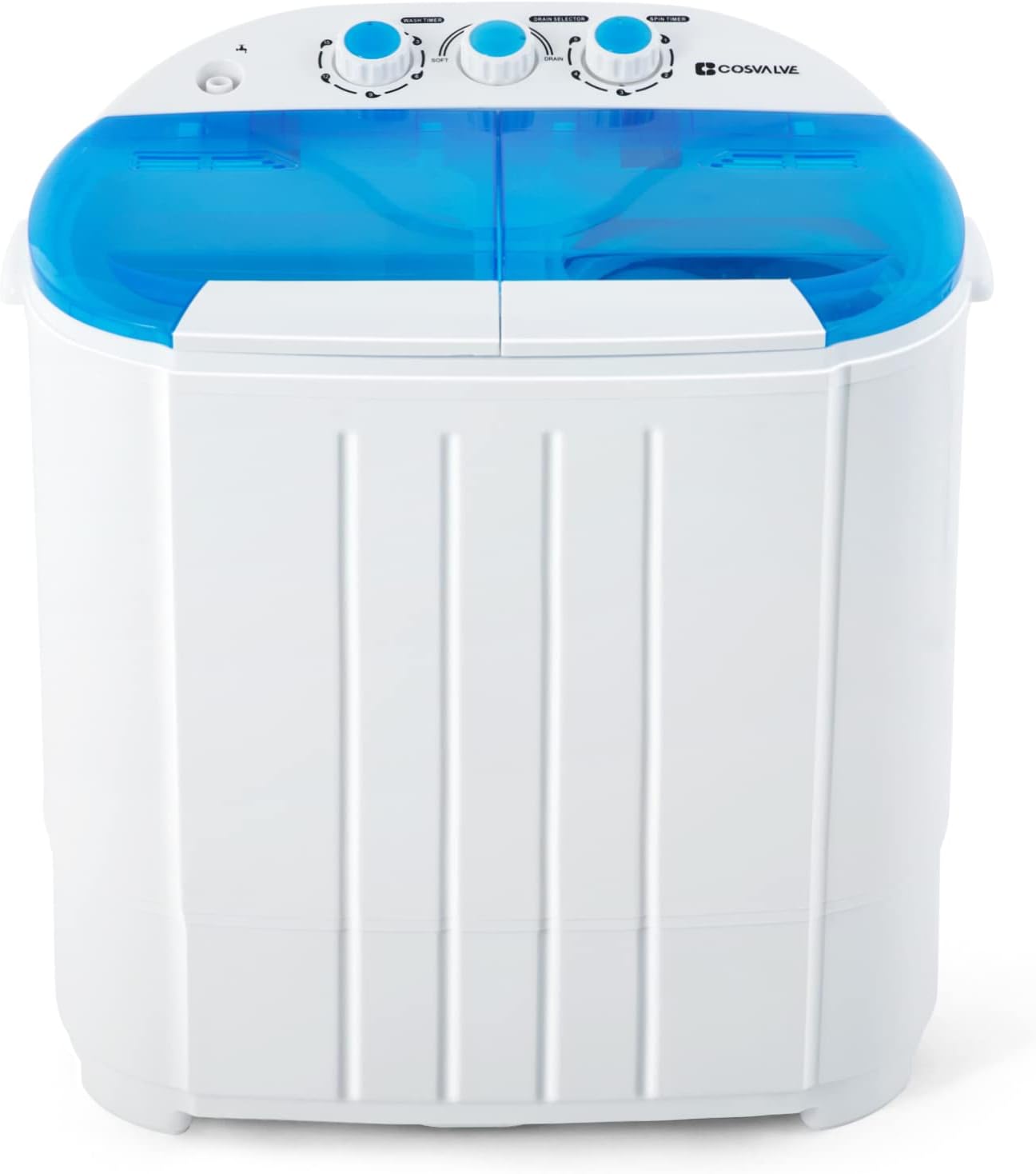 Portable Twin Tub Washing Machine 5 KG Total Capacity Washer And Spin Dryer Combo Compact For Camping Dorms Apartments College Rooms 3 KG Washer 2 KG Drying Blue&White - Amazing Gadgets Outlet