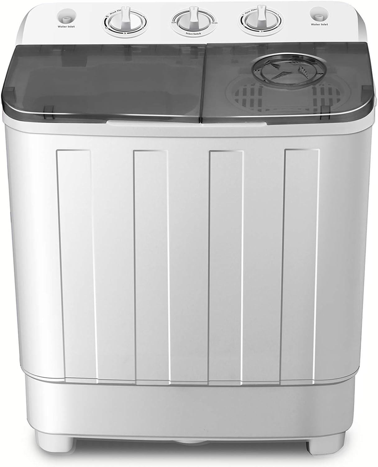 Portable Twin Tub Washing Machine 5 KG Total Capacity Washer And Spin Dryer Combo Compact For Camping Dorms Apartments College Rooms 3 KG Washer 2 KG Drying Blue&White - Amazing Gadgets Outlet