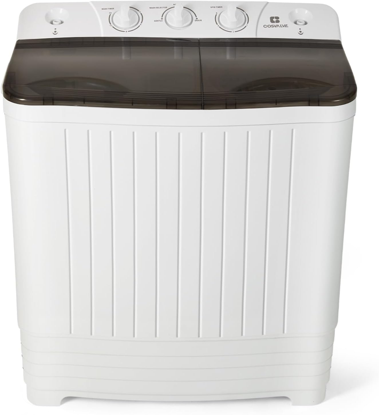 Portable Washing Machine Twin Tub Spin Dryer And Washing Machine Combo Compact For Camping Dorms Apartments College Rooms 8.5 KG Total Capacity 6.5 KG Washer 2 KG Drying Grey&White - Amazing Gadgets Outlet