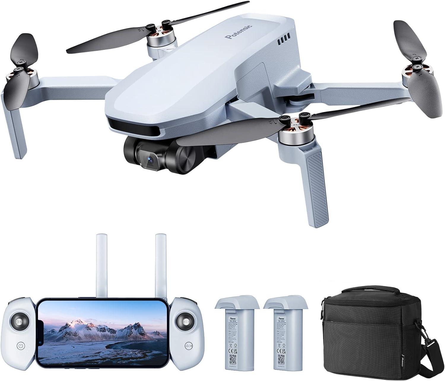 Potensic ATOM SE Combo GPS Drone with Camera 4K, 62 mins Flight Time, under 249g, EIS, 4KM FPV Transmission, Max Speed 16m/s, RC Quadcopter, Auto Return, ShakeVanish Tech, Camera Drone for Adult - Amazing Gadgets Outlet