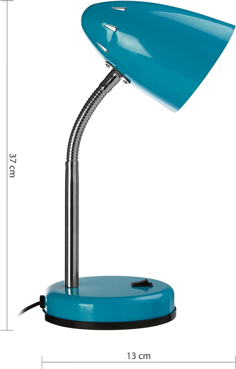 Premier Housewares 2501286 Luma Flexi Desk Lamp - Blue , H37 x W13 x D13cm - Amazing Gadgets Outlet