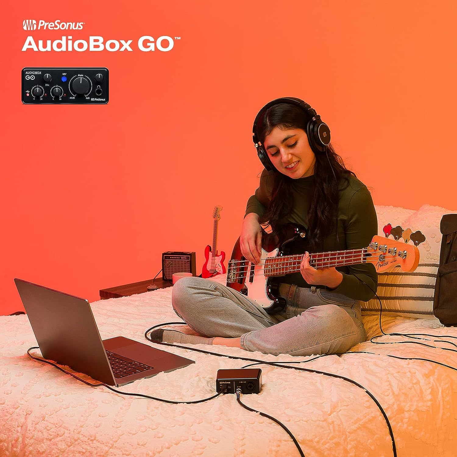 PreSonus AudioBox GO, USB - C, Audio Interface, For Music Production with Studio One DAW Recording Software, Music Tutorials, Sound Samples and Virtual Instruments - Amazing Gadgets Outlet