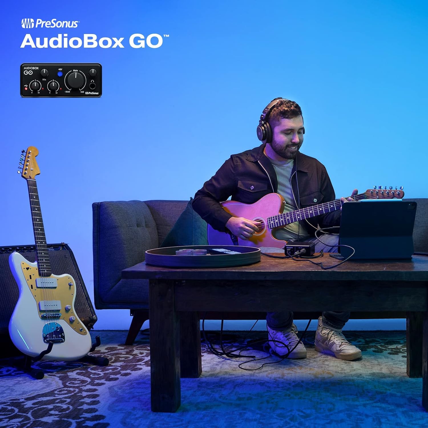 PreSonus AudioBox GO, USB - C, Audio Interface, For Music Production with Studio One DAW Recording Software, Music Tutorials, Sound Samples and Virtual Instruments - Amazing Gadgets Outlet