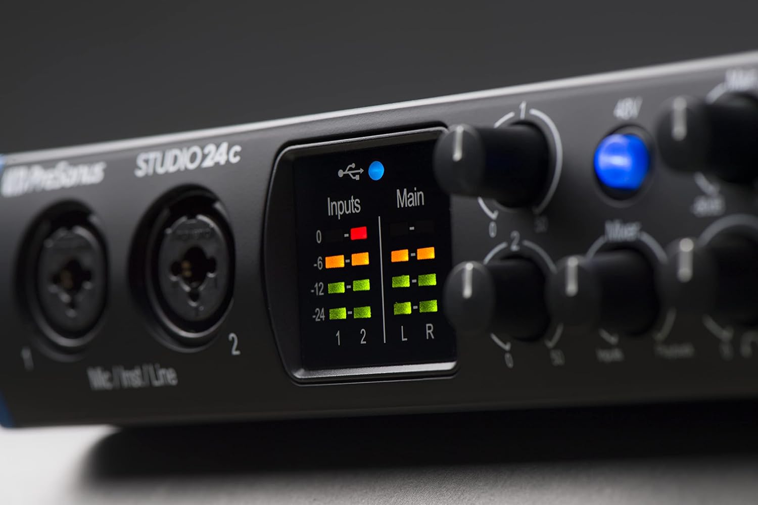 PreSonus Studio 24c, USB - C, Audio Interface, For Recording, Streaming, Podcasting with Software Bundle Including Studio One Artist, Ableton Live Lite DAW - Amazing Gadgets Outlet