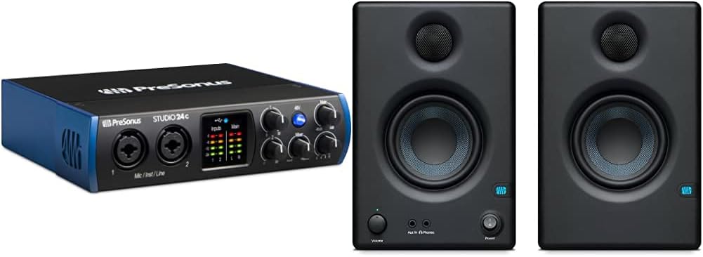 PreSonus Studio 24c, USB - C, Audio Interface, For Recording, Streaming, Podcasting with Software Bundle Including Studio One Artist, Ableton Live Lite DAW - Amazing Gadgets Outlet