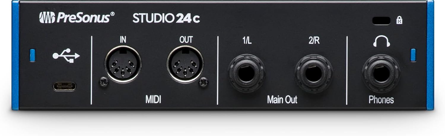 PreSonus Studio 24c, USB - C, Audio Interface, For Recording, Streaming, Podcasting with Software Bundle Including Studio One Artist, Ableton Live Lite DAW - Amazing Gadgets Outlet