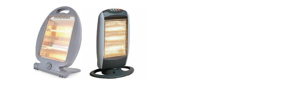 PRICE BEATER 800W Halogen Heater Silent Energy Saving Heater Durable & Long Lasting Instant Heat with 2 Settings Ideal for Winter Living Room Caravan Home Office Garges 2 Bars Quartz Compact (800W) - Amazing Gadgets Outlet