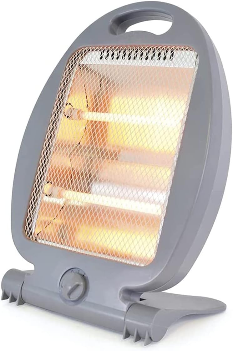 PRICE BEATER 800W Halogen Heater Silent Energy Saving Heater Durable & Long Lasting Instant Heat with 2 Settings Ideal for Winter Living Room Caravan Home Office Garges 2 Bars Quartz Compact (800W) - Amazing Gadgets Outlet