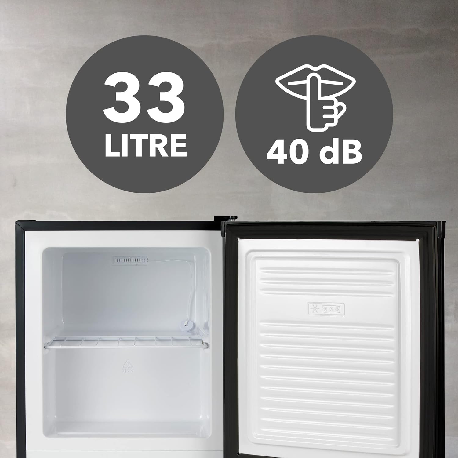 PRIMO PR106DV Freestanding Mini Freezer, 33 L, Small, Class F, 4 Stars, Black - Amazing Gadgets Outlet