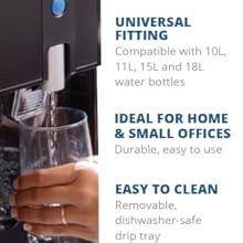 Primo Water Cooler - Bottle - Fed Deluxe Ambient and Cold Water Dispenser. Easy to set up, mains plug socket required. Ideal for home and small business use - Amazing Gadgets Outlet