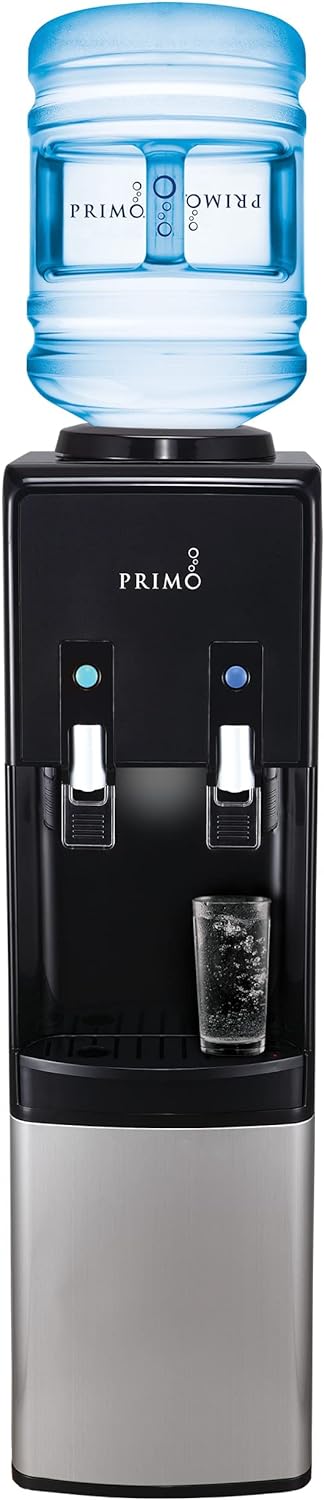 Primo Water Cooler - Bottle - Fed Deluxe Ambient and Cold Water Dispenser. Easy to set up, mains plug socket required. Ideal for home and small business use - Amazing Gadgets Outlet