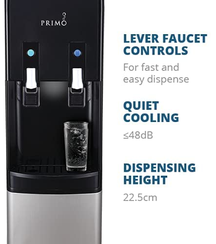 Primo Water Cooler - Bottle - Fed Deluxe Ambient and Cold Water Dispenser. Easy to set up, mains plug socket required. Ideal for home and small business use - Amazing Gadgets Outlet