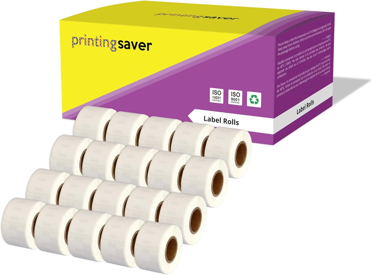 Printing Saver 20x 99010 28 x 89 mm Compatible Address Labels Rolls (130 Labels per Roll) for LabelWriter 310 320 330 4XL 400 450 Turbo/Twin Turbo/Duo & Seiko SLP Label Printers - Amazing Gadgets Outlet