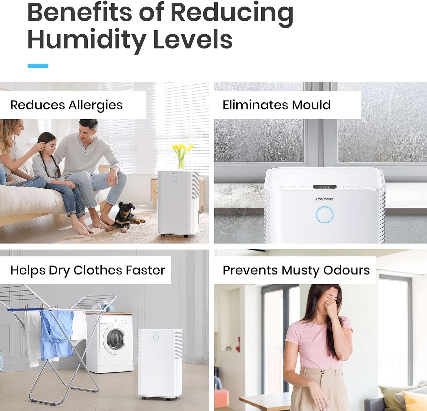 Pro Breeze 12L/Day Dehumidifier with Automatic Humidity Sensor & Display, 24 Hour Timer, Laundry Drying, Continuous Drainage and Sleep Mode for Damp, Mould and Condensation   Import  Single ASIN  Import  Multiple ASIN ×Product customization - Amazing Gadgets Outlet