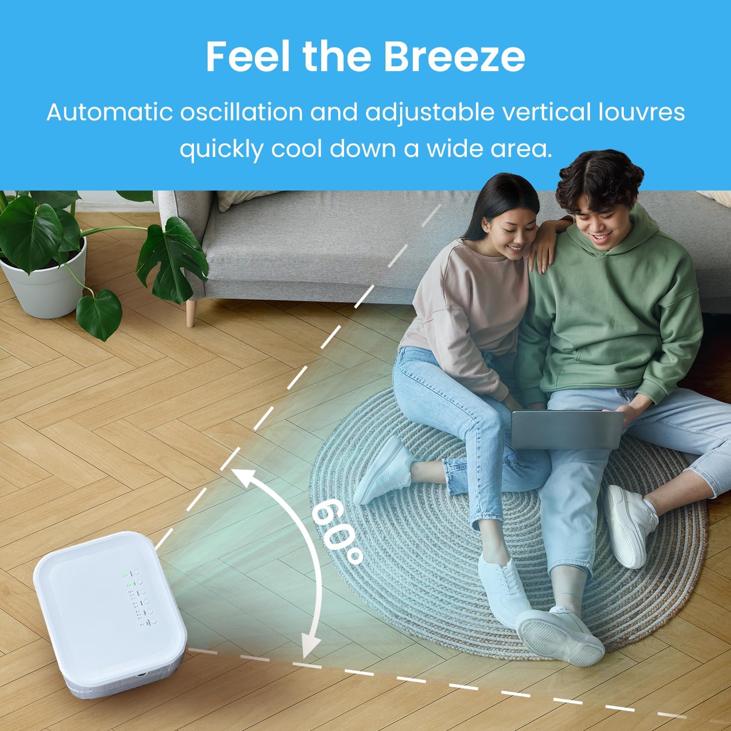 Pro Breeze 4 - in - 1 Air Cooler with 10 Litre Capacity, Remote Control, 3 Fan Speeds & LED Display. Powerful Evaporative Air Cooler with Built - in 7.5 Hour Timer & Automatic Oscillation for Home & Office - Amazing Gadgets Outlet