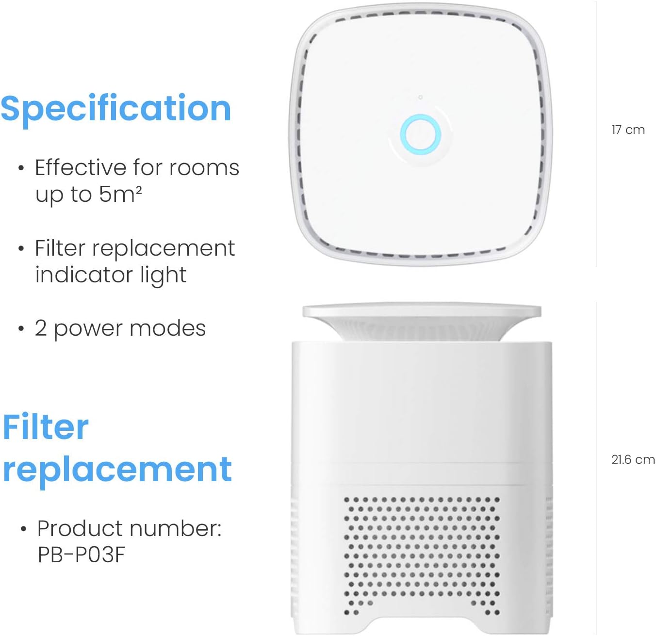 Pro Breeze® Air Purifier for Home, 4 - in - 1 with Pre, True HEPA & Active Carbon Filter with Negative Ion Generator. Air Cleaner for Home, Office, Allergies, Smoke, Dust, Pollen & Pet Hair - Amazing Gadgets Outlet