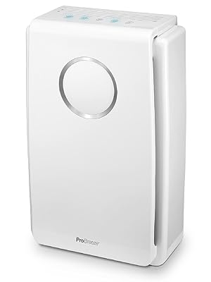 Pro Breeze Air Purifier for Home 5 - in - 1 with True HEPA Filter, Active Carbon, Negative Ion Generator - Dust, Smokers, Pollen, Pet Hair, Hay Fever, Cooking - Amazing Gadgets Outlet