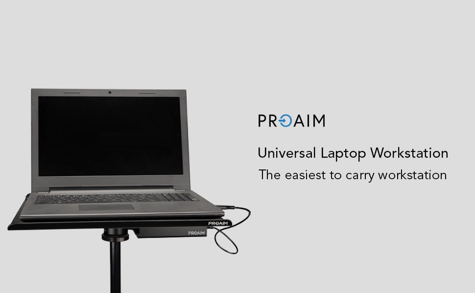 PROAIM Universal Laptop Workstation for Tethered Shooting. Size 16x13” Fits All Laptops, Quick C - Stand Adapter. Complete Safety – Anti - Slip Mat. Efficient & Compact – Use Indoor/Outdoor (WS - 03) - Amazing Gadgets Outlet