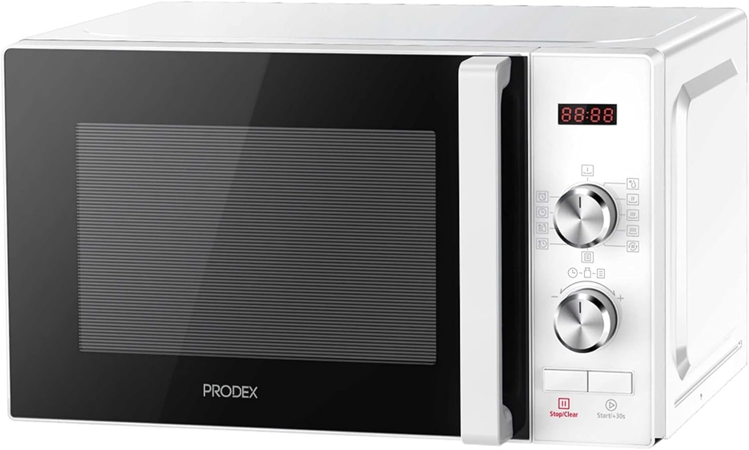 Prodex PX2085B 20 Litre 800W Digital Microwave Oven with 6 Power Levels including Defrost, Digital Display and 30 Minute Countdown Timer, Black - Amazing Gadgets Outlet