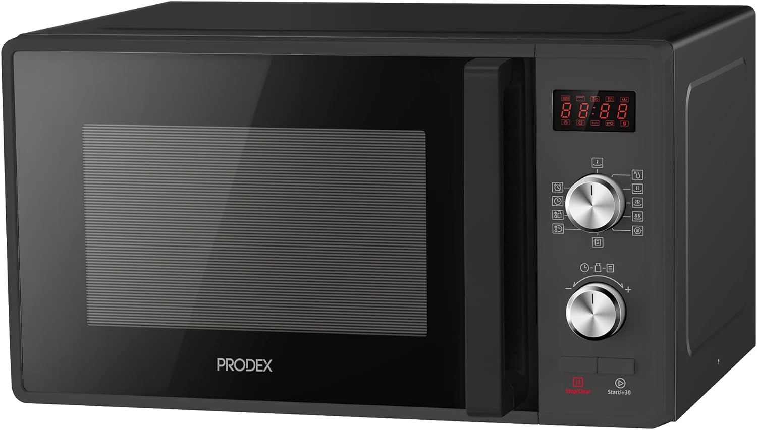 Prodex PX2085B 20 Litre 800W Digital Microwave Oven with 6 Power Levels including Defrost, Digital Display and 30 Minute Countdown Timer, Black - Amazing Gadgets Outlet