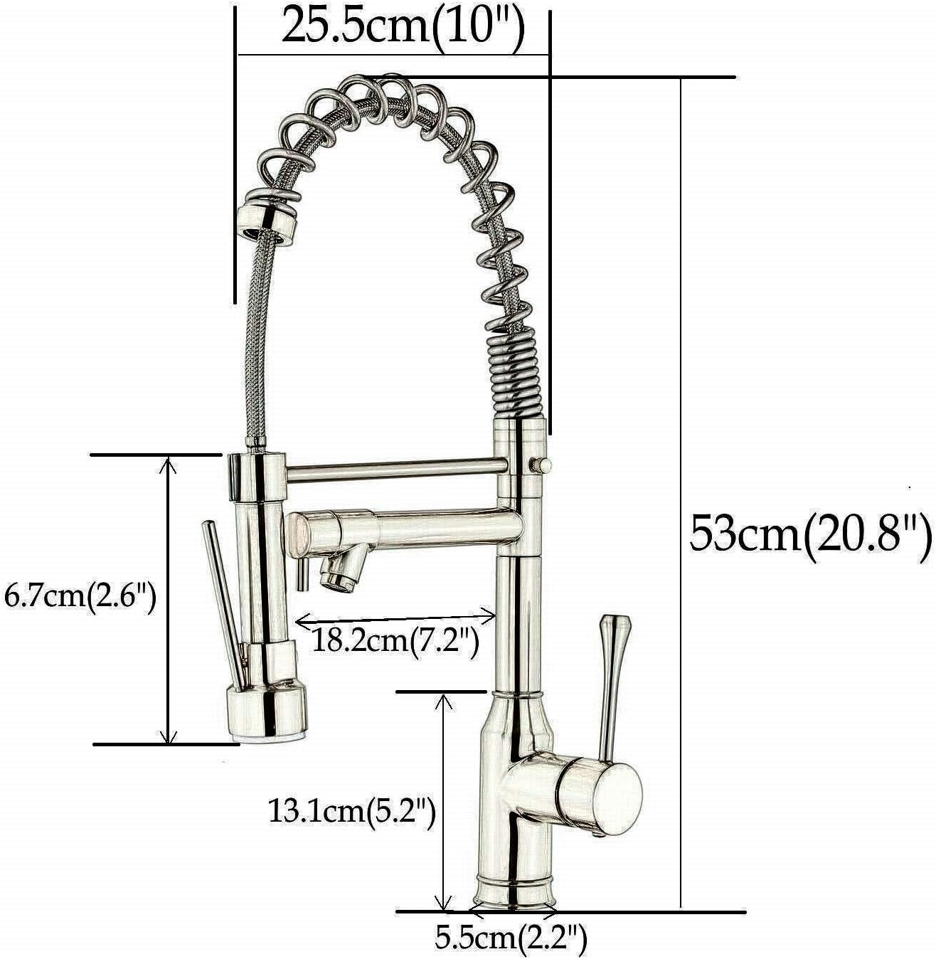 Professional High Arc Kitchen Tap with Swivel Spout，Monobloc Tap Commercial Style with Pull Down Dual Functional Nozzle,Oil Rubbed Bronze, Beelee BL7091B   Import  Single ASIN  Import  Multiple ASIN ×Product customization General Descrip - Amazing Gadgets Outlet