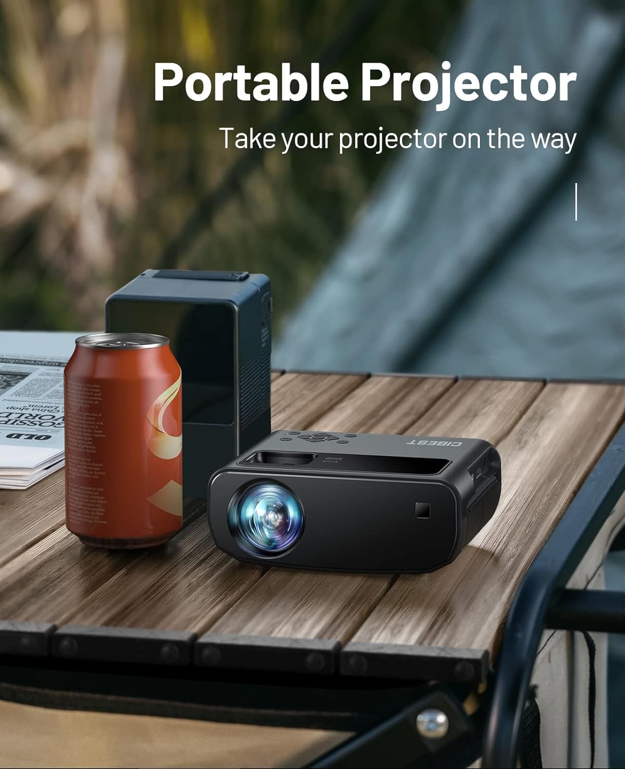 Projector, Cibest WiFi Mini Projector Full HD 1080P, 13000 Lux Portable projector Compatible with iOS/Android/Tablet/PC/TV Stick/USB (Bag and Tripod included) - Amazing Gadgets Outlet