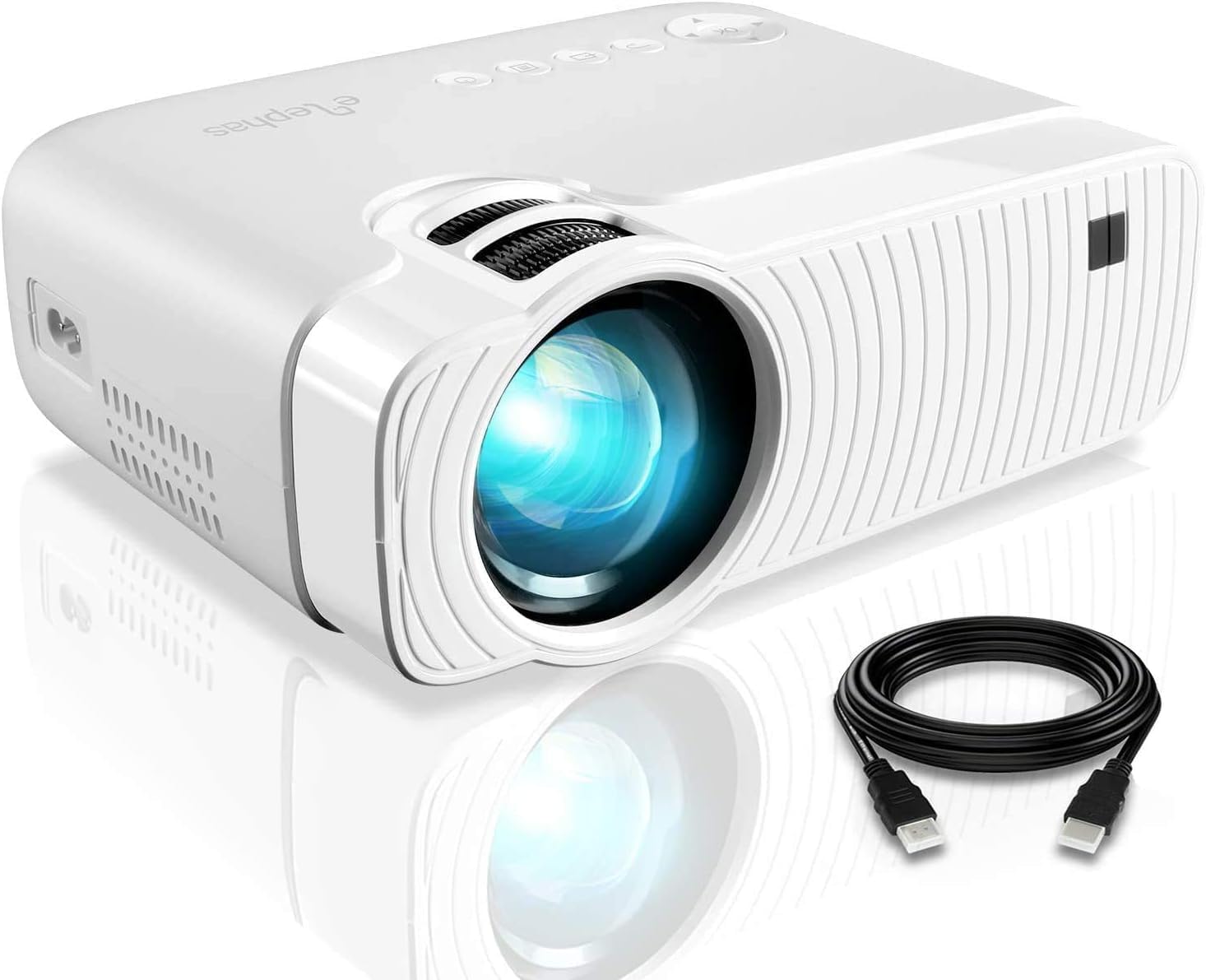 Projector, Home Theatre projector 1080P Full HD Supported, Upgraded 12000 Lux Video Mini Projector Compatible with iOS/Android/Tablet/PC/TV Stick/USB/DVD/Game - Amazing Gadgets Outlet