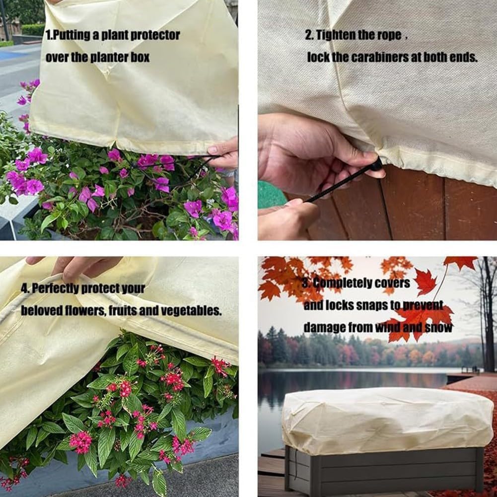 Protect Your Plants with For Rectangular Flower Box Protective Cover, Weather Resistant (100 * 40 * 45CM) - Amazing Gadgets Outlet