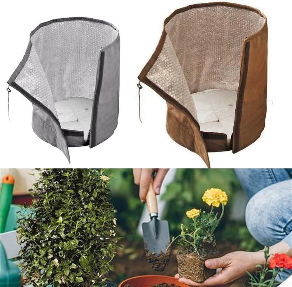 Protect Your Pot Plants with Insulated Winter Plant Cover Frost Free Guarantee (L gray) - Amazing Gadgets Outlet