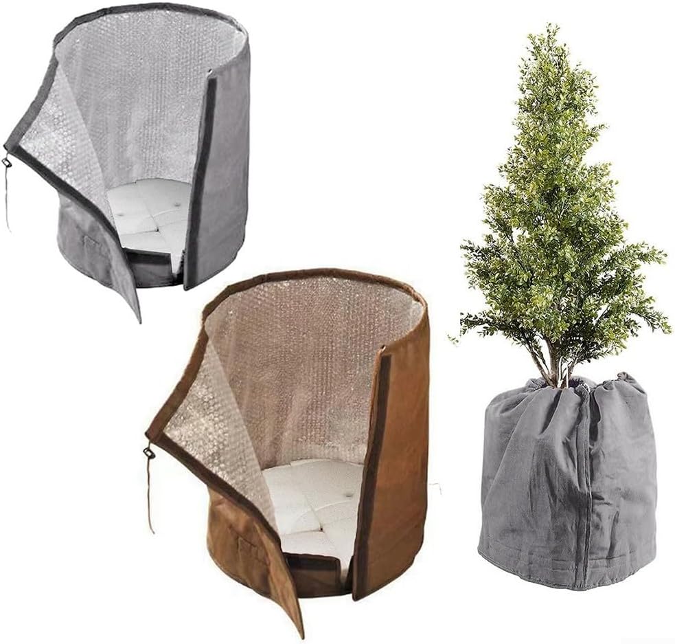 Protect Your Pot Plants with Insulated Winter Plant Cover Frost Free Guarantee (L gray) - Amazing Gadgets Outlet