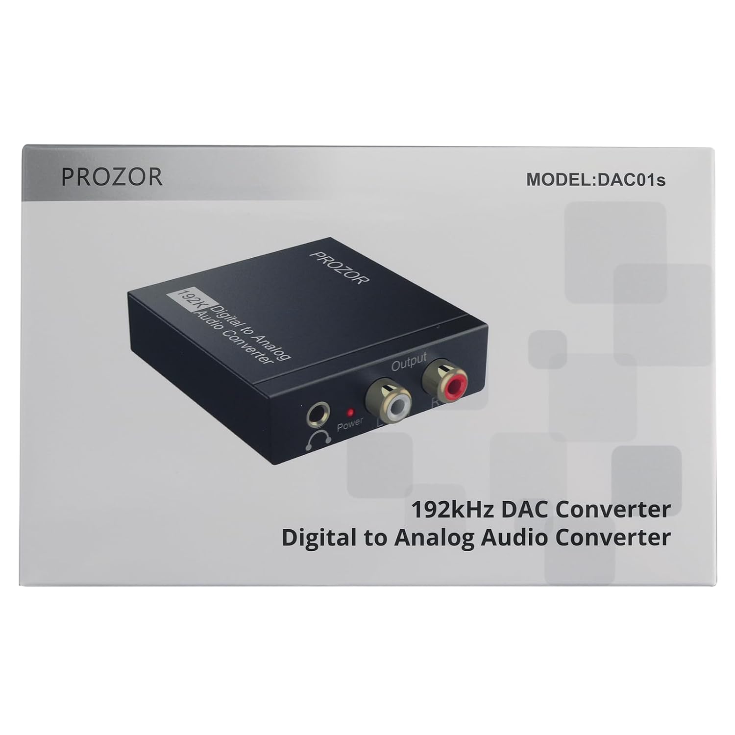 PROZOR 192kHz DAC Converter Digital SPDIF Toslink to Analog Stereo Audio R/L Converter Adapter with Optical Cable Compatible with HD DVD Sky HD Blu - ray - Amazing Gadgets Outlet