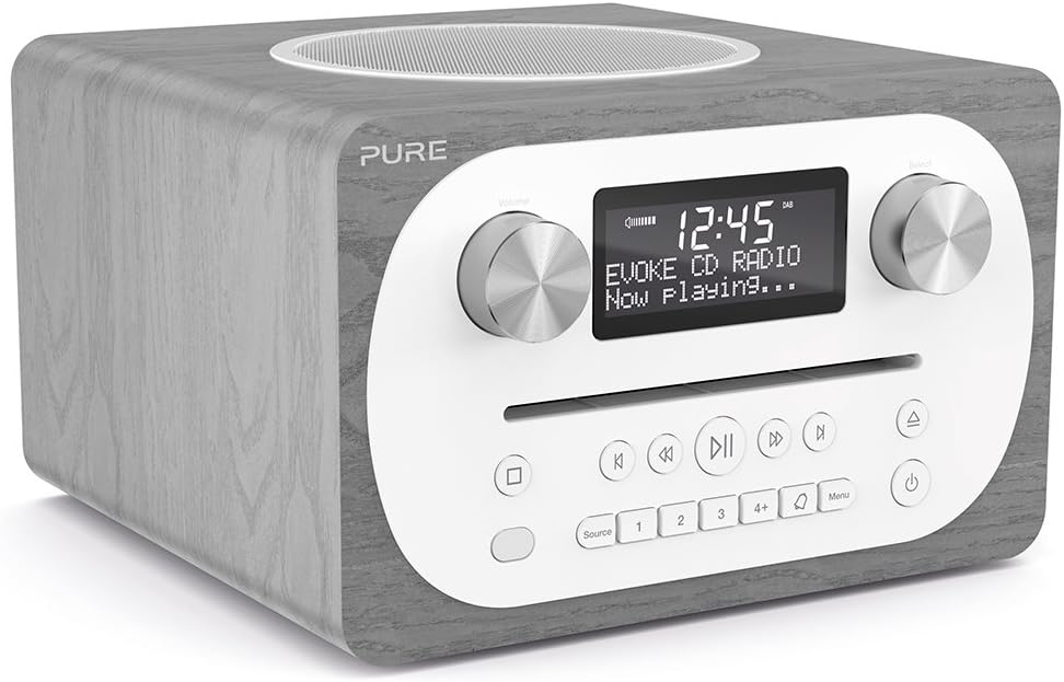 Pure Evoke C - D4 All - in - One Music System with DAB/DAB+/FM Digital Radio – DAB Radio with Bluetooth Music Streaming, Dual Alarms and CD Player – Siena Black - Amazing Gadgets Outlet