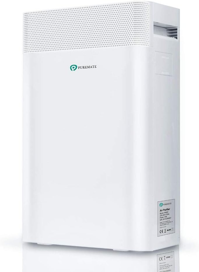 PureMate Air Purifier for Home 5 in1 with Ioniser and Sleep Mode - True HEPA Filter & Active Carbon, Removes Germs & Viruses, Allergies & Asthma, Pollen, Dust, Smokers, Hay Fever, Pets Dander - Amazing Gadgets Outlet
