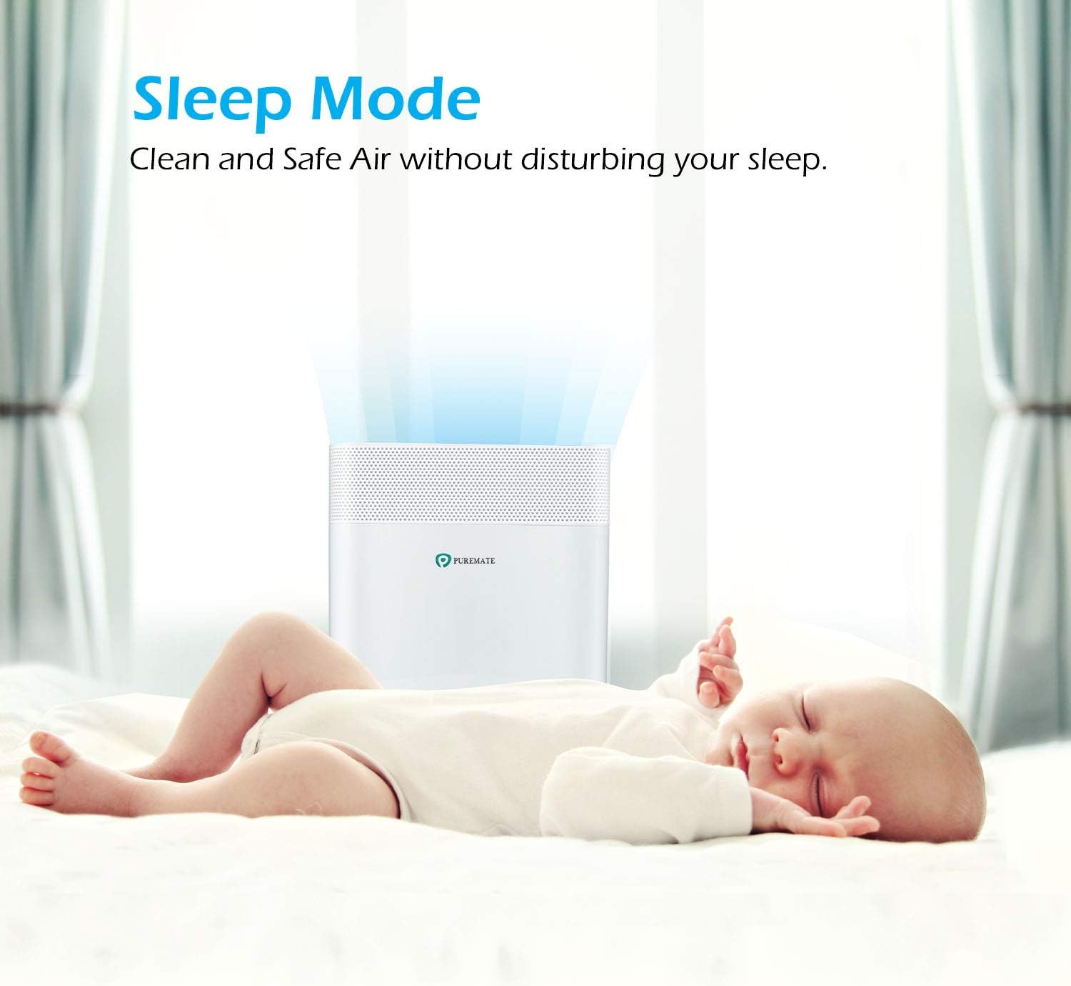 PureMate Air Purifier for Home 5 in1 with Ioniser and Sleep Mode - True HEPA Filter & Active Carbon, Removes Germs & Viruses, Allergies & Asthma, Pollen, Dust, Smokers, Hay Fever, Pets Dander - Amazing Gadgets Outlet