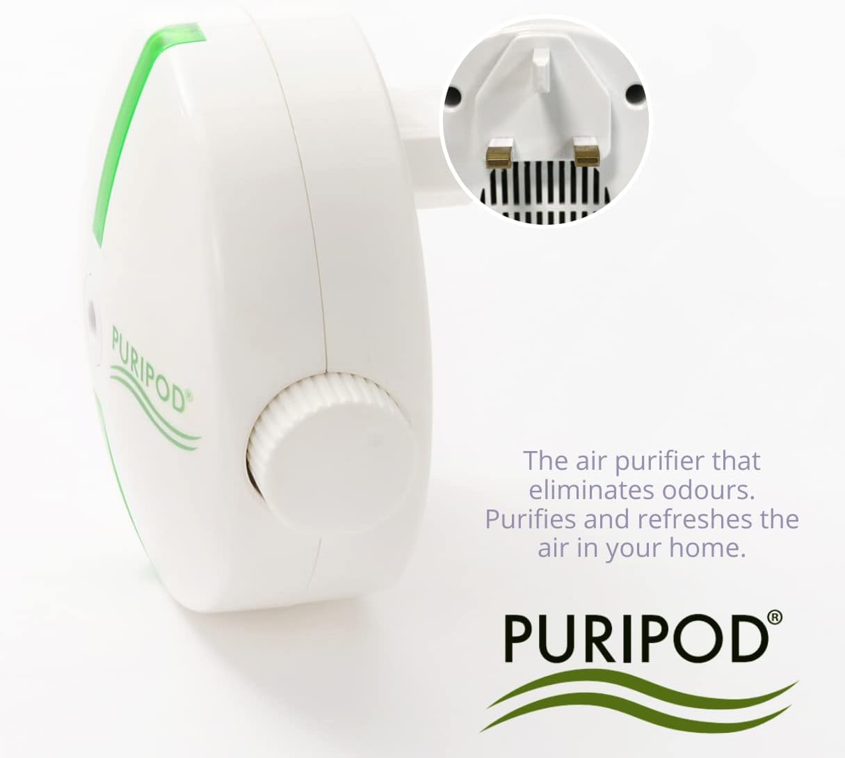 PURIPOD Air Purifier for home hepa filter, Mini Air Cleaner, Clean & Fresh Air, Against Pollen, Dust, Allergens, Smoke, Purifiers for Smokers, Pet Dander, Cooking Smell - Amazing Gadgets Outlet