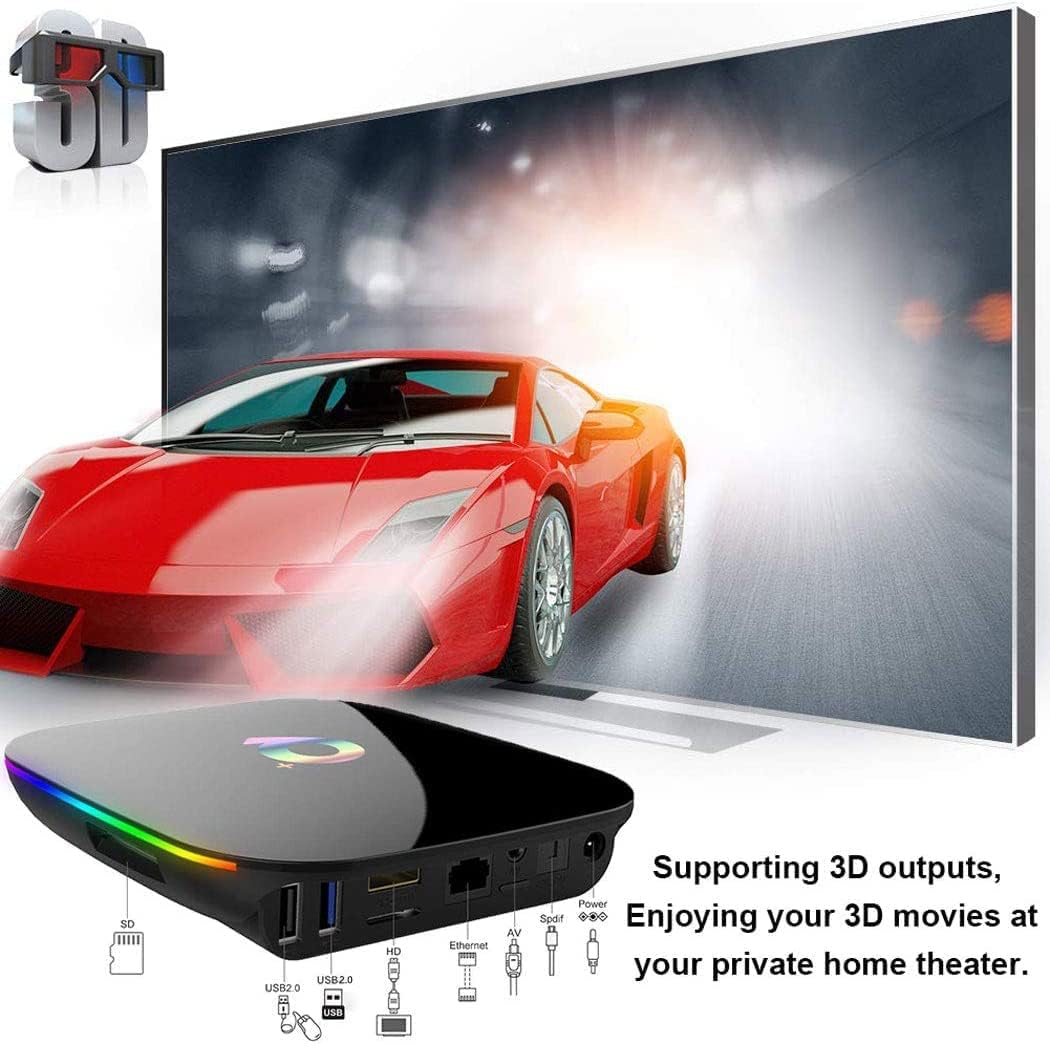 Q PLUS Android 10.0 TV BOX 2GB RAM/16GB ROM H616 Quad - Core Cortex - A53 TV Box Support 2.4Ghz WiFi/Ethernet 3D 6K Ultra HD H.265 Smart TV BOX - Amazing Gadgets Outlet