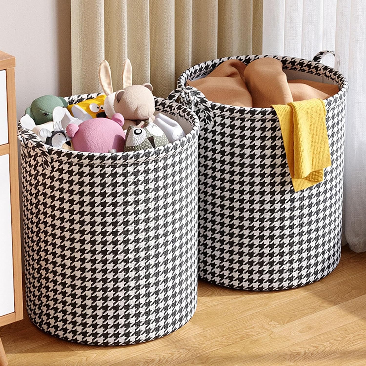 Qianniao Fabric Foldable Storage Basket, Elevated and Thickened Durable Without Fear of Pulling Bucket Laundry Basket, Basket Bathroom Dirty Clothes Basket Toy Clothing Storage Basket #2 - Amazing Gadgets Outlet