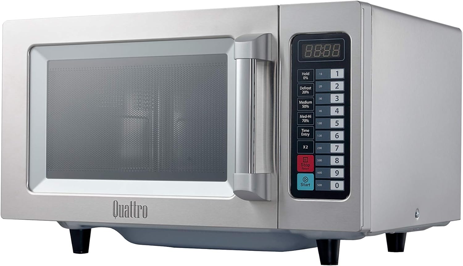 Quattro 1000w Commerical Microwave Oven Flatbed 25 litre Stainless Steel - Commercial Kitchen, Catering Equipment - Amazing Gadgets Outlet