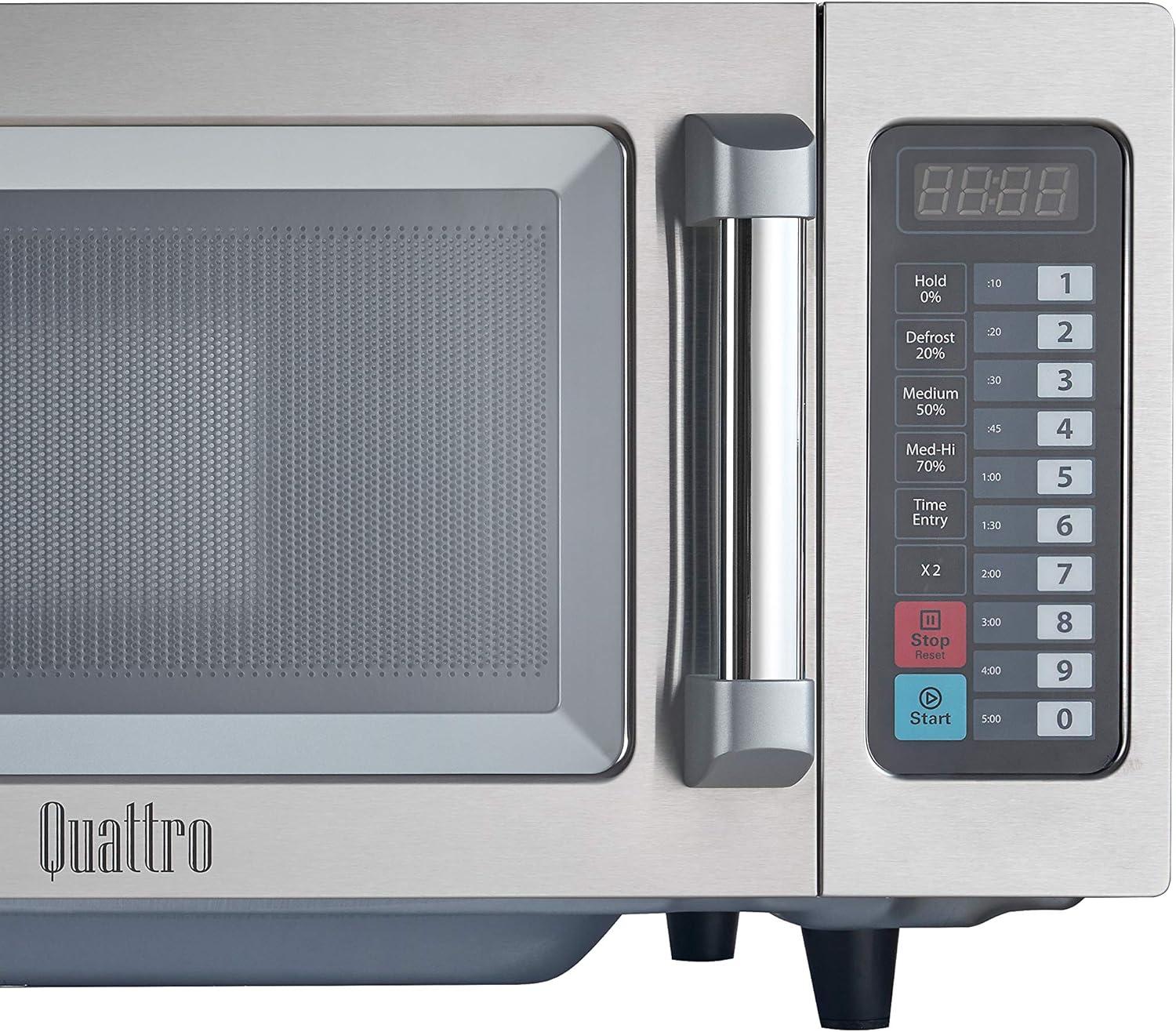 Quattro 1000w Commerical Microwave Oven Flatbed 25 litre Stainless Steel - Commercial Kitchen, Catering Equipment - Amazing Gadgets Outlet