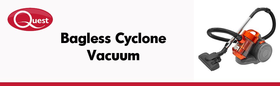 Quest 44889 Compact Bagless Cyclonic Vacuum | Easy Empty Dust Container | Compact and Portable | Multi - Surface Cleaning | Nozzle Included - Amazing Gadgets Outlet
