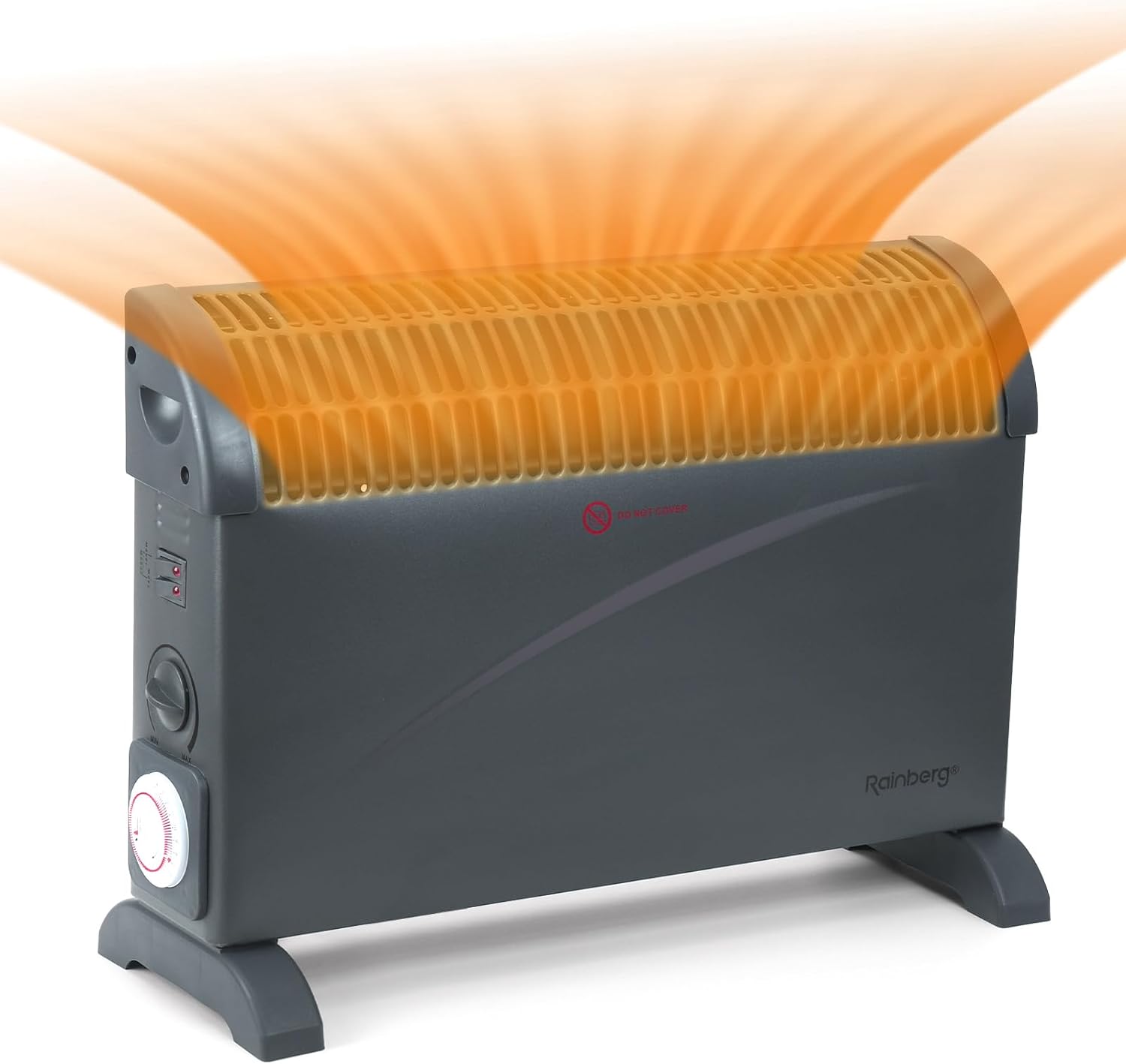 Rainberg 2000W Convector Radiator Heater with 24hr Timer, Electric Heater, Radiator, Heaters for Home/Office, Energy Efficient & Silent Heater. (Black) - Amazing Gadgets Outlet