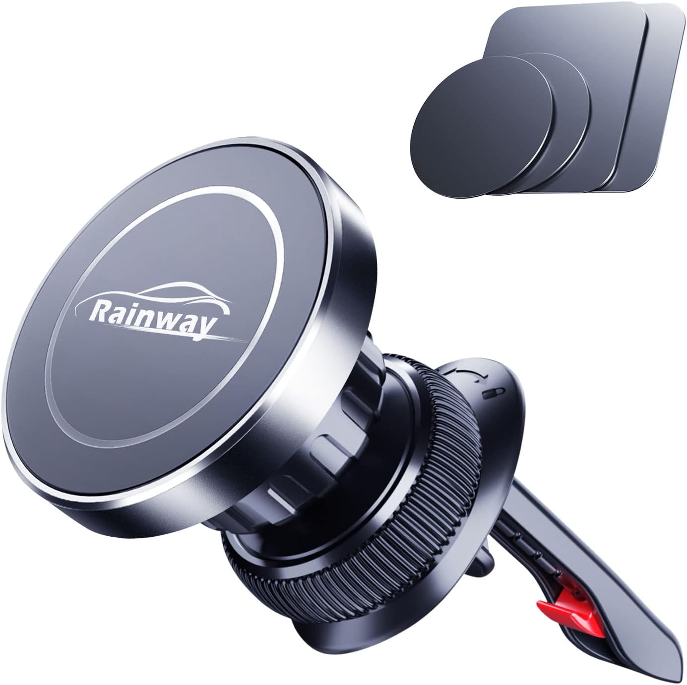 Rainway Car Phone Holder, Upgrade Hook Magnetic Phone Car Mount with 6 N52 Magnets, [360° Rotation] Air Vent Universal Mobile Phone Holder for Car Accessories, Compatible with iPhone, Samsung, etc. - Amazing Gadgets Outlet